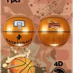 بادکنک فویلی طرح توپ بسکتبال