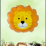 بادکنک فویلی طرح حیوانات جنگل شیر