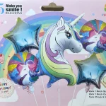 بادکنک فویلی 5 تکه تک شاخ