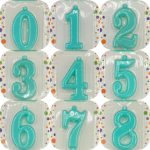 شمع عدد سبز پاستیلی