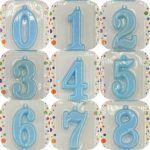 شمع عدد آبی پاستیلی