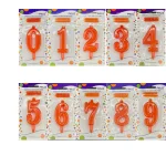 شمع عدد نارنجی