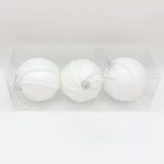 گوی سفید اکلیلی 3 عددی بزرگ (6 سانت)