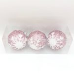 گوی صورتی برفی 3 عددی بزرگ (6 سانت)