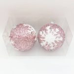 گوی صورتی برفی 2 عددی بزرگ (8 سانت)