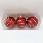 گوی قرمز اکلیلی 3 عددی بزرگ (6 سانت)