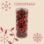 اویز گوی کریسمس 4 سانت 24 عددی - چهار رنگ