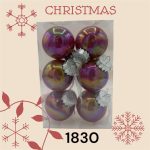 اویز گوی کریسمس  6 عددی - شش رنگ