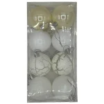 گوی کریسمس 8 عدد 6 سانت سفید
